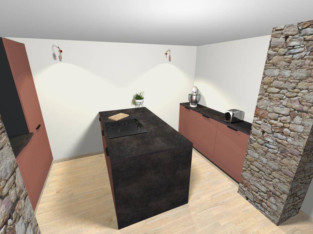 Cuisine sur mesure modèle DJIN Medium vernis brillant blanc et gris avec accent jaune - Lyon 8 - Cuisiniste Caluire