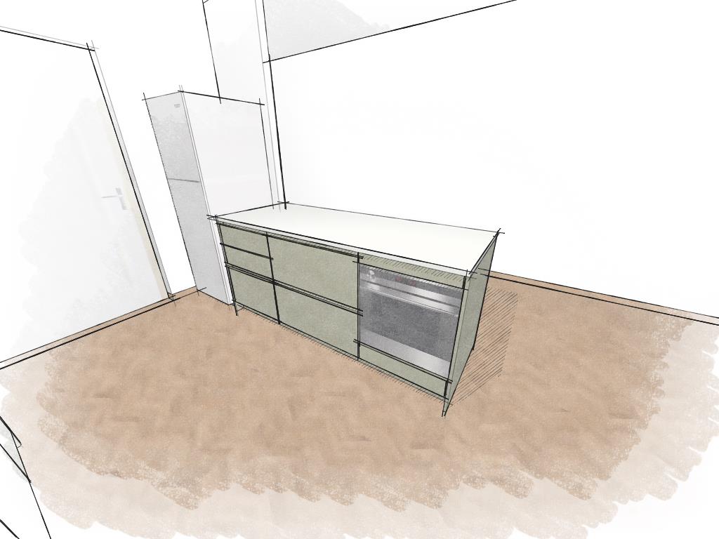 Conception cuisine moderne avec étagères invisibles - Cuisiniste professionnel Lyon Caluire